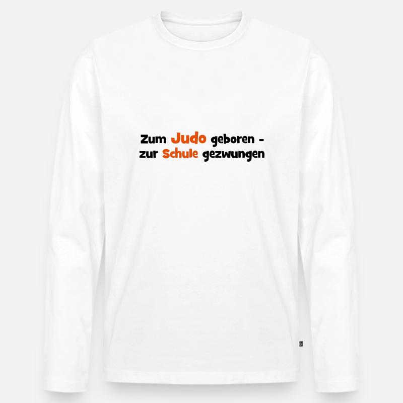 Judo - Männer Premium Bio Langarmshirt - Weiß