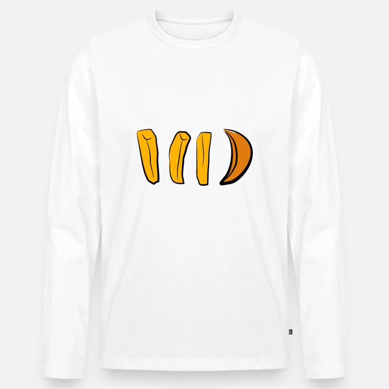Anders, Different, Aussenseiter, Pommes, Geschenk, - Männer Premium Bio Langarmshirt - Weiß