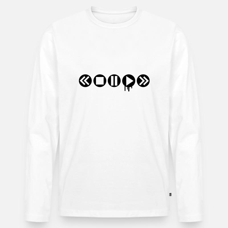 play_it___f1 - Männer Premium Bio Langarmshirt - Weiß