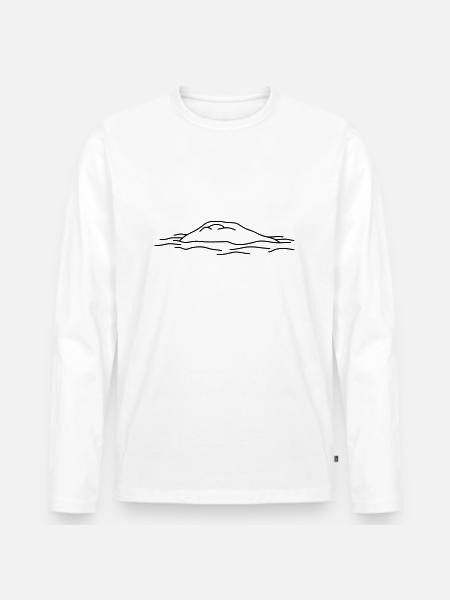 Island - Men's Premium Organic Long Sleeve Shirt - white