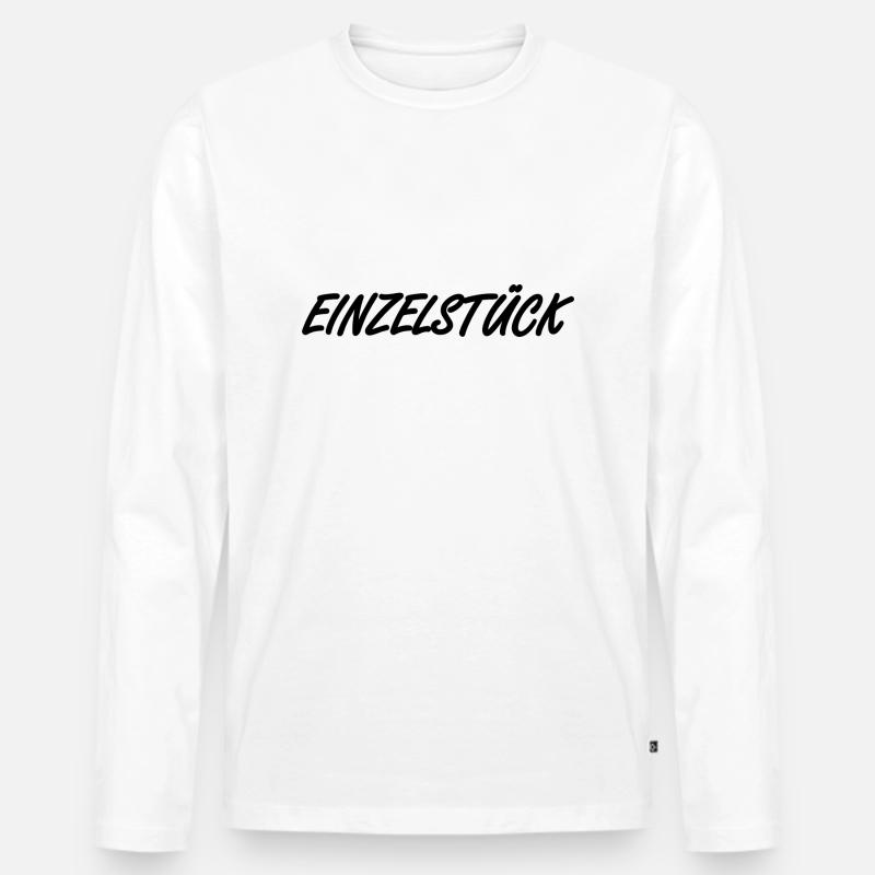 Einzelstück - Männer Premium Bio Langarmshirt - Weiß