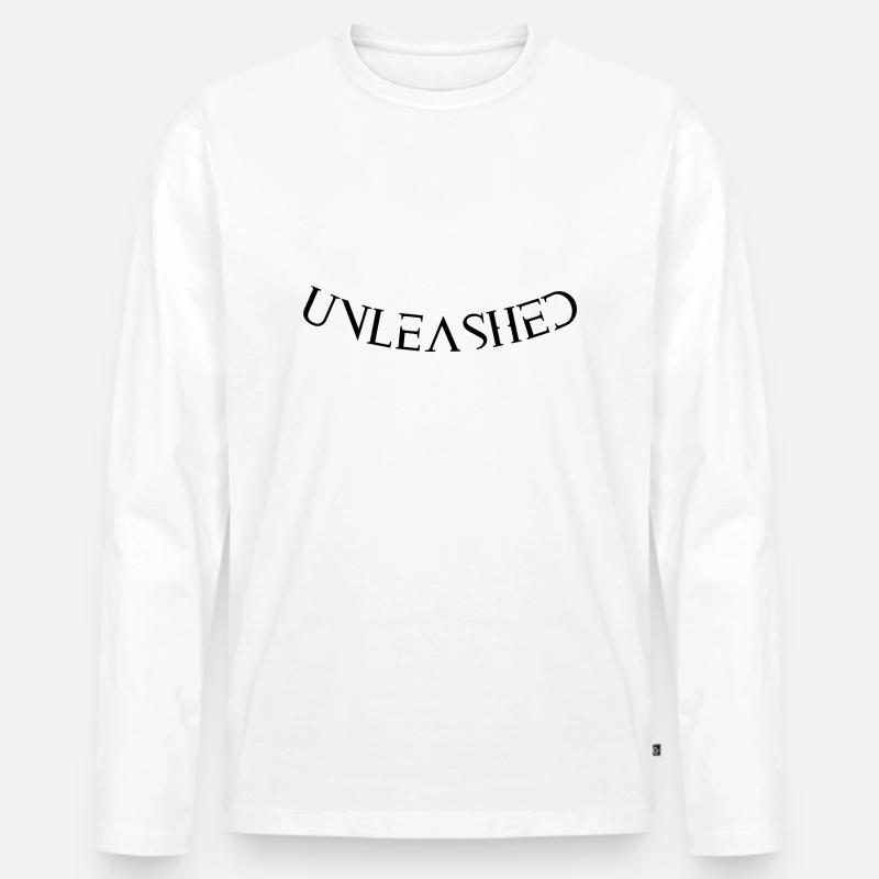Unleashed Design - Männer Premium Bio Langarmshirt - Weiß