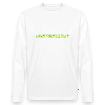 LENZVERTRÄUMT - Männer Premium Bio Langarmshirt - Weiß - Vorne - Nico (187cm)