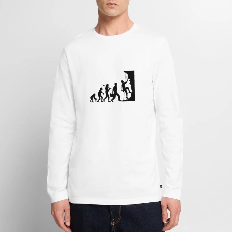 évolution évolution née raide paroi monte T-shirt manches longues Premium bio Homme