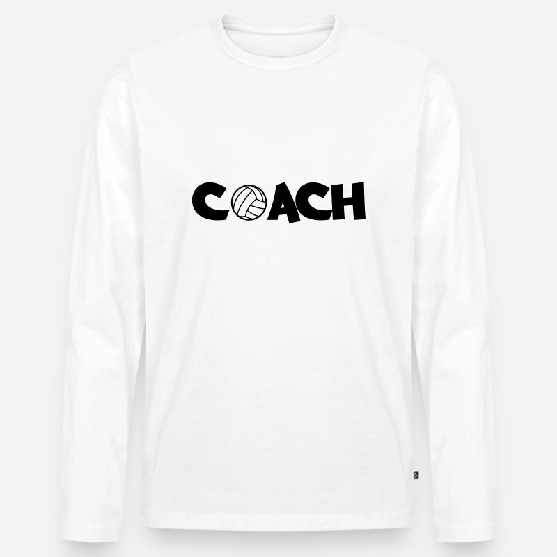 handball_coach - Männer Premium Bio Langarmshirt - Weiß