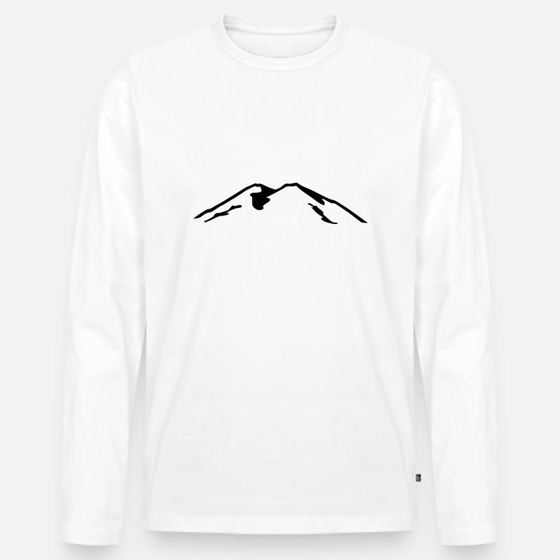 Elbrus - Männer Premium Bio Langarmshirt - Weiß