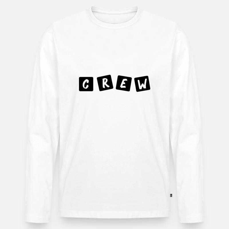 crew_001 - Männer Premium Bio Langarmshirt - Weiß
