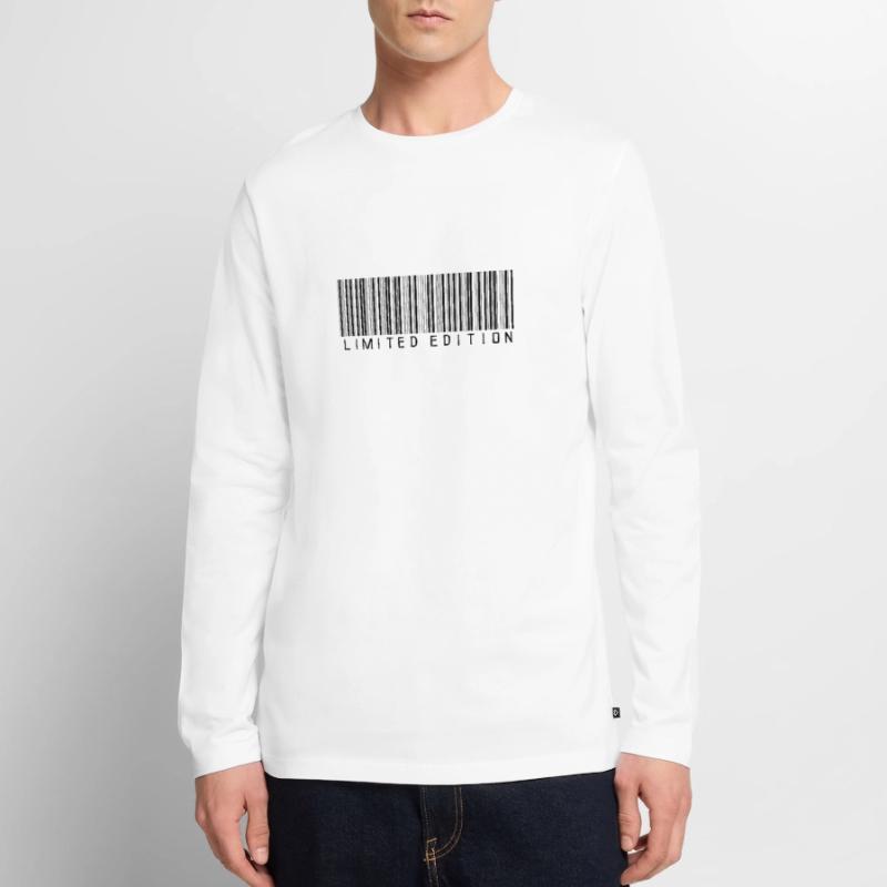 LIMITED EDITION - BARCODE - STRICHCODE - SCANNER Männer Premium Bio Langarmshirt