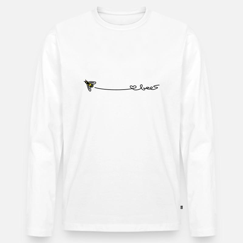 love bees - Männer Premium Bio Langarmshirt - Weiß