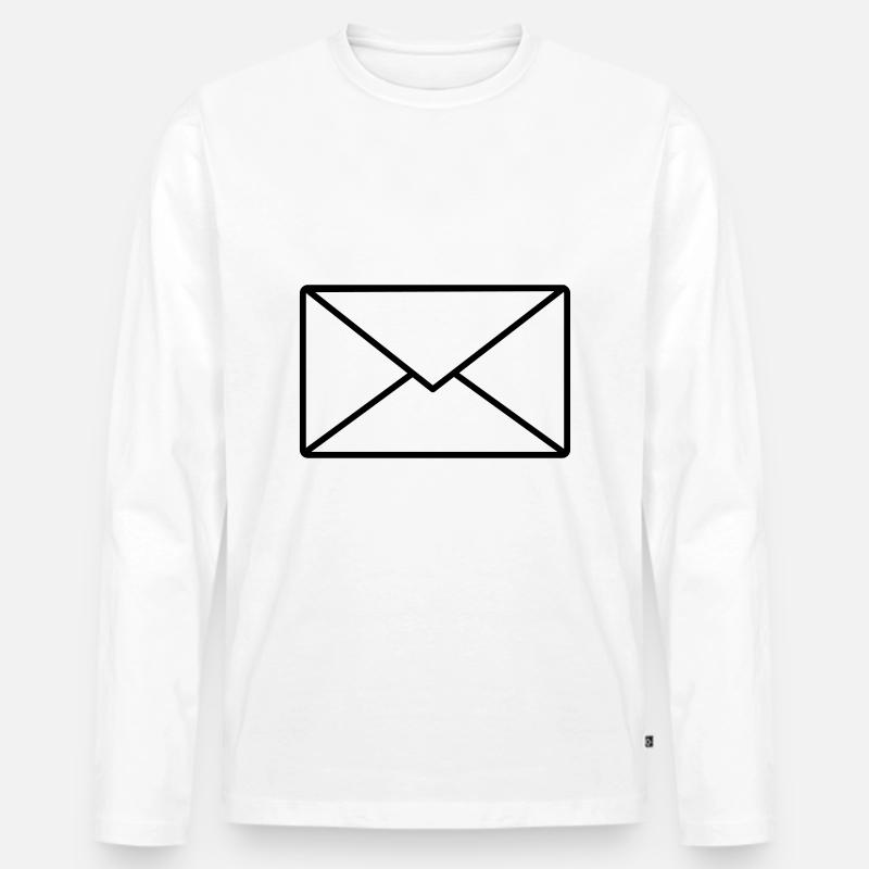 Brief - Männer Premium Bio Langarmshirt - Weiß