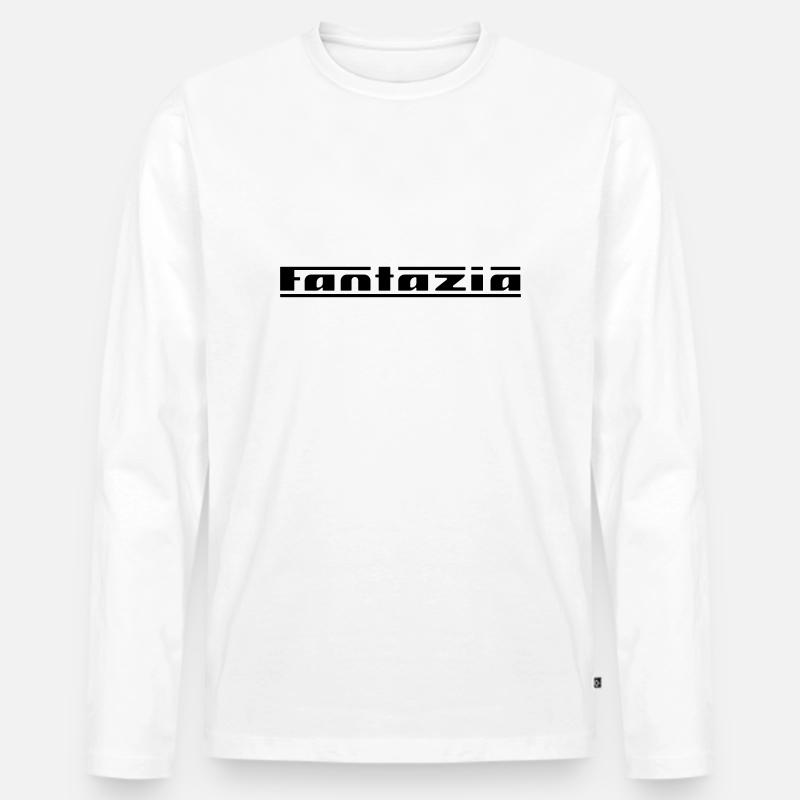 Fantazia Logo - Männer Premium Bio Langarmshirt - Weiß