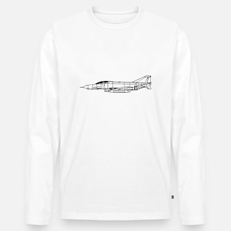 phantom_vec_1 de - Männer Premium Bio Langarmshirt - Weiß