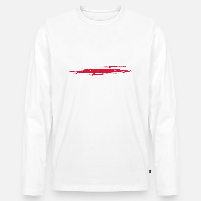 Scratch - Men's Premium Organic Long Sleeve Shirt - white