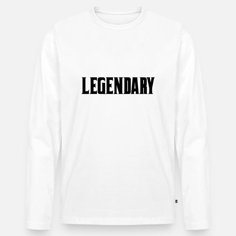 legendary - Männer Premium Bio Langarmshirt - Weiß