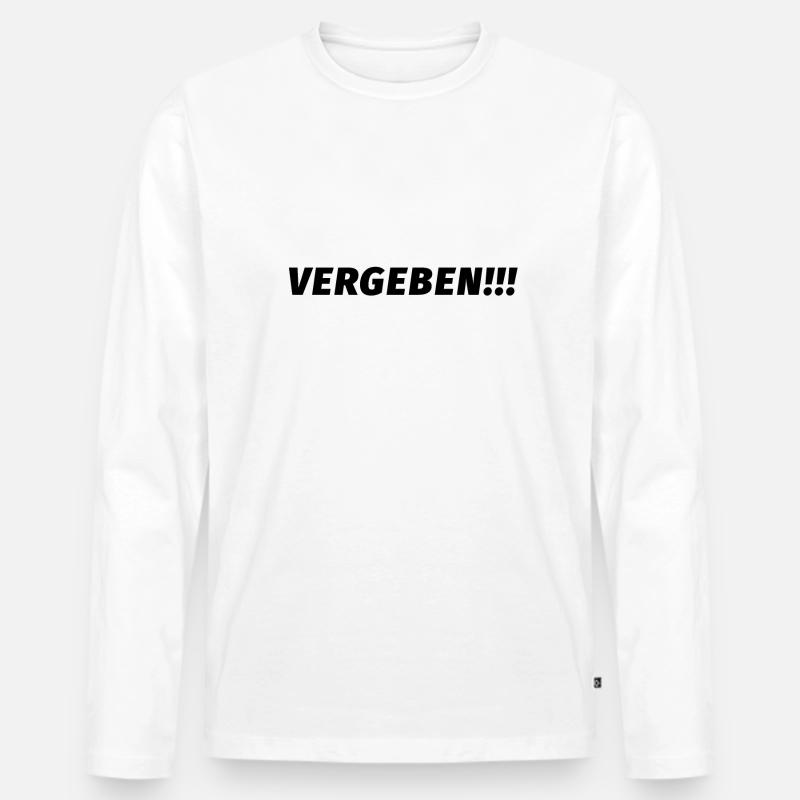 Vergeben!!! - Männer Premium Bio Langarmshirt - Weiß