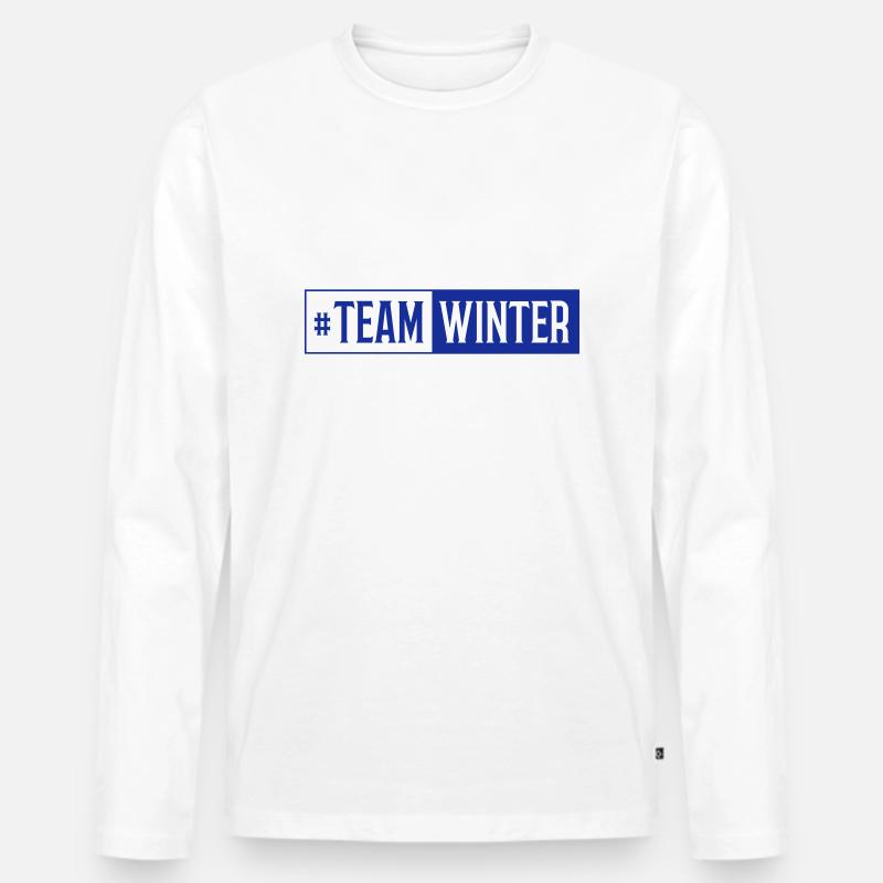 winter team - Männer Premium Bio Langarmshirt - Weiß