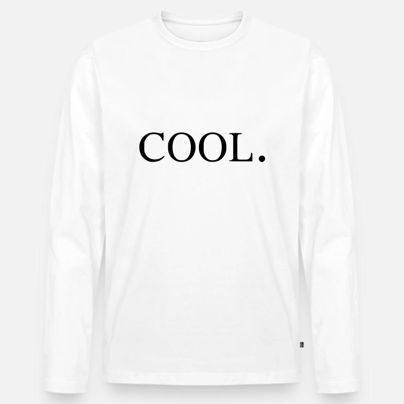Cool Coole Designs - Männer Premium Bio Langarmshirt - Weiß