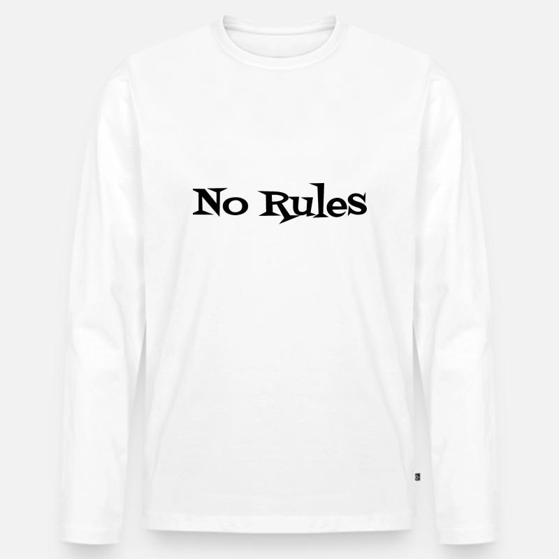 No rules - Männer Premium Bio Langarmshirt - Weiß