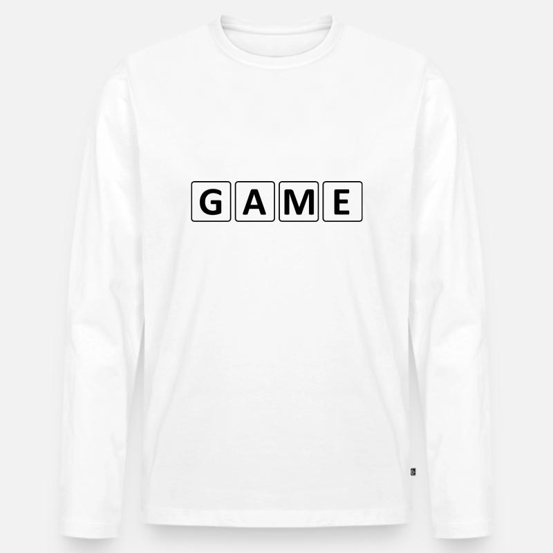 Game Gaming PC - Männer Premium Bio Langarmshirt - Weiß