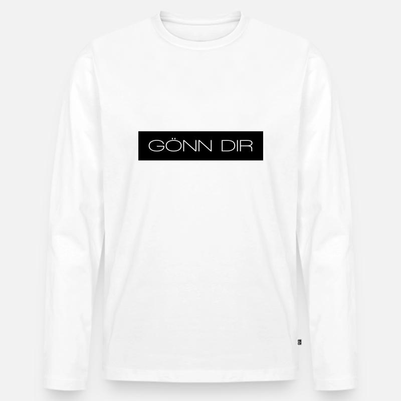 Goenn dir - Männer Premium Bio Langarmshirt - Weiß