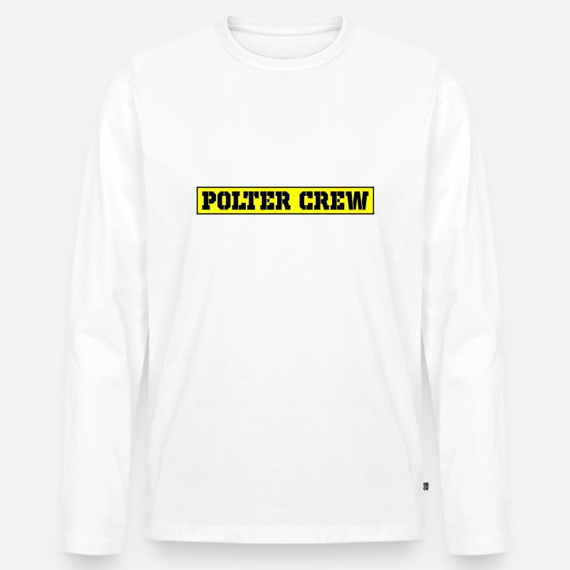 Polter Crew Polterabend - Männer Premium Bio Langarmshirt - Weiß