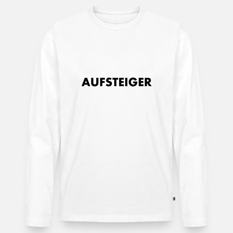 aufsteiger - Männer Premium Bio Langarmshirt - Weiß