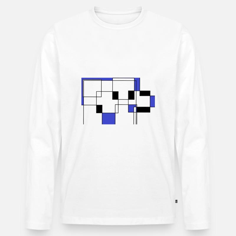 Sequence - Männer Premium Bio Langarmshirt - Weiß