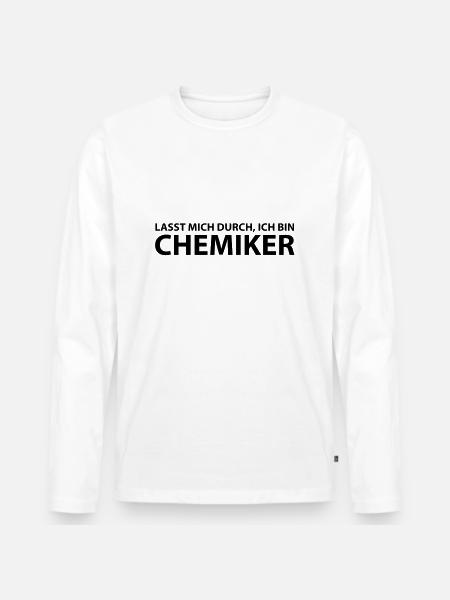 chemiker - Männer Premium Bio Langarmshirt - Weiß