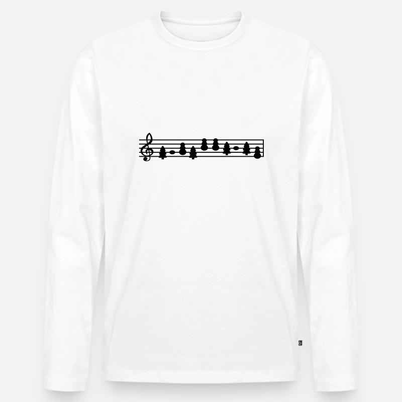 Weihnachten Weihnachtslied - Männer Premium Bio Langarmshirt - Weiß