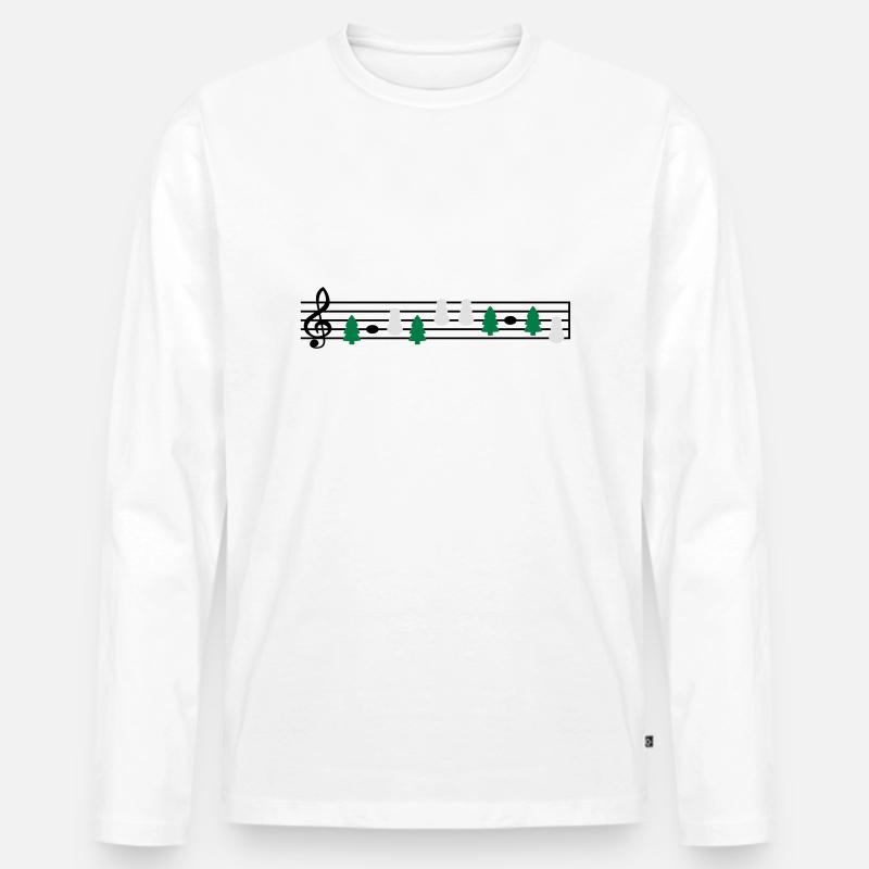 Weihnachten Weihnachtslied - Männer Premium Bio Langarmshirt - Weiß