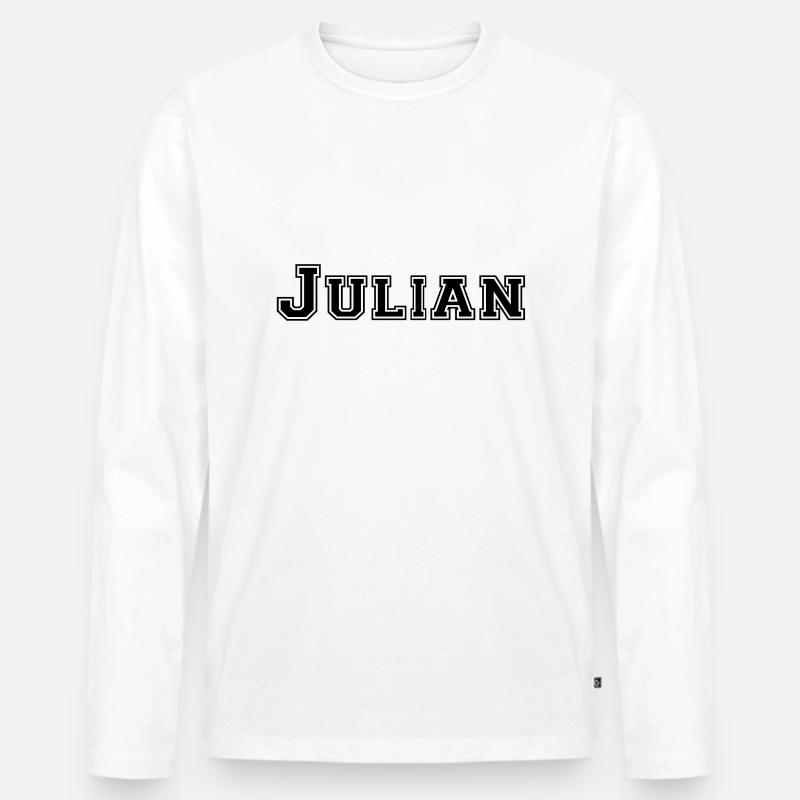 julian - Männer Premium Bio Langarmshirt - Weiß