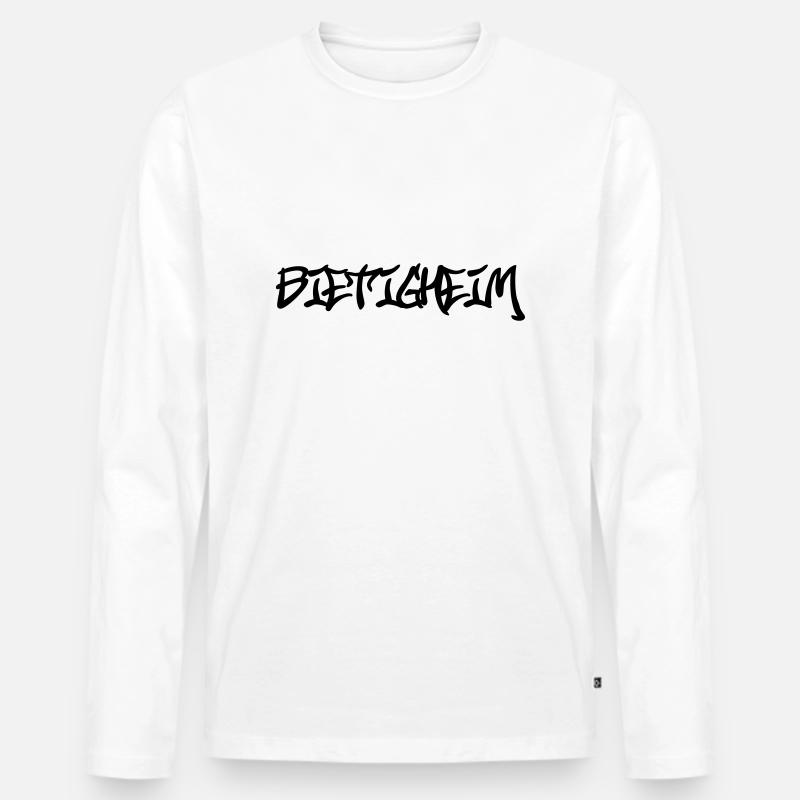 Bietigheim Graffiti - Männer Premium Bio Langarmshirt - Weiß