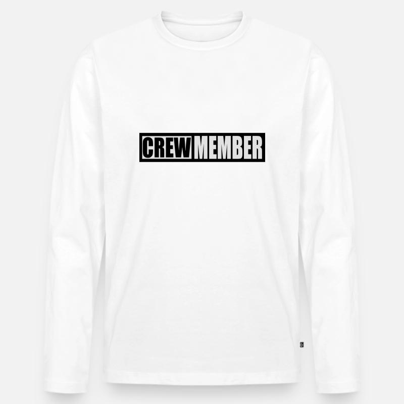 crew_2f_ - Männer Premium Bio Langarmshirt - Weiß