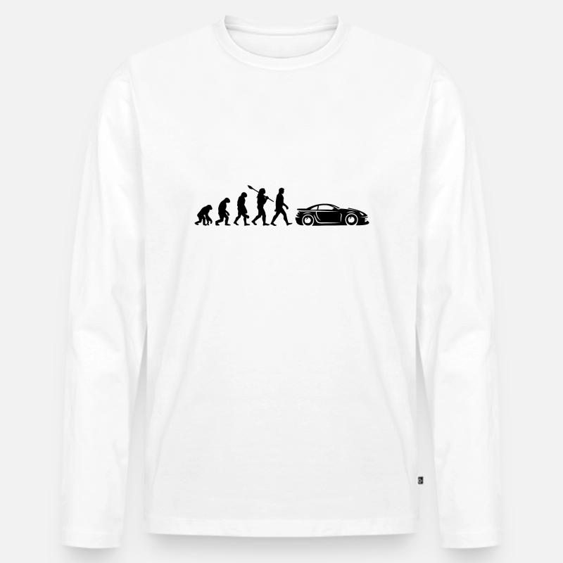 Auto De Sport Evolution - Männer Premium Bio Langarmshirt - Weiß