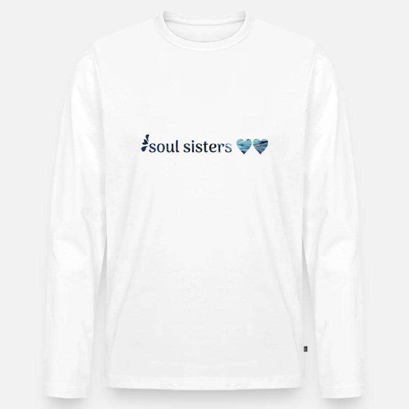 Freunde - Männer Premium Bio Langarmshirt - Weiß