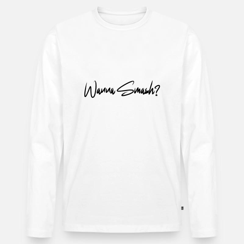 smash - Männer Premium Bio Langarmshirt - Weiß