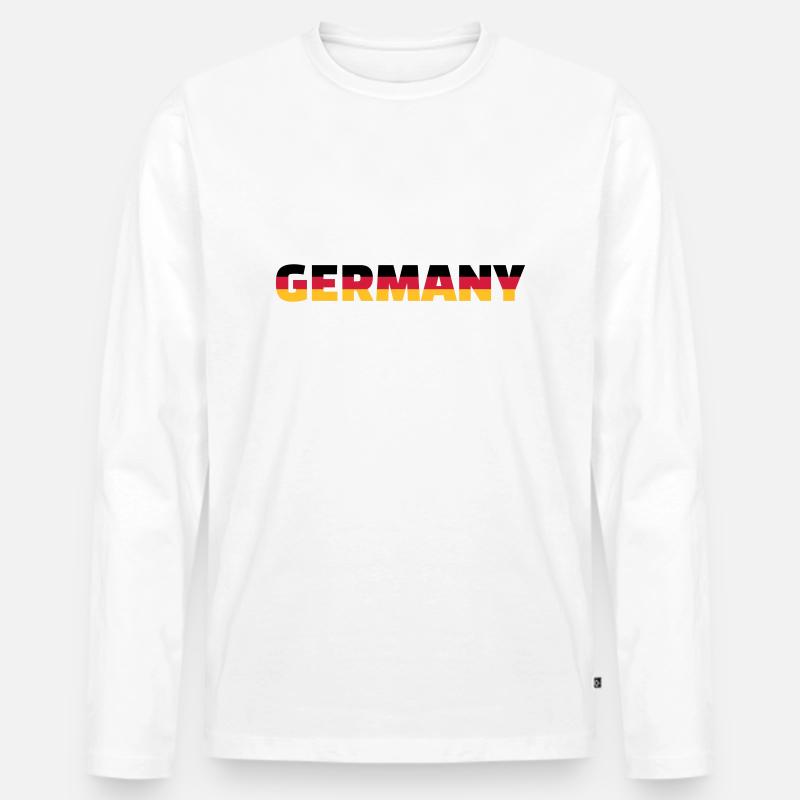 Deutschland - Männer Premium Bio Langarmshirt - Weiß