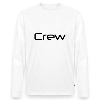 crew - T-shirt manches longues Premium bio Homme - blanc - Devant - Nico (187cm)