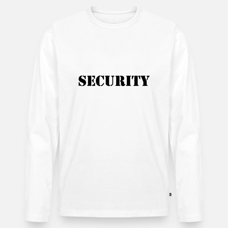 Security - Männer Premium Bio Langarmshirt - Weiß