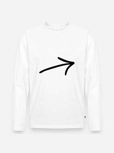 arrow - Men's Premium Organic Long Sleeve Shirt - white