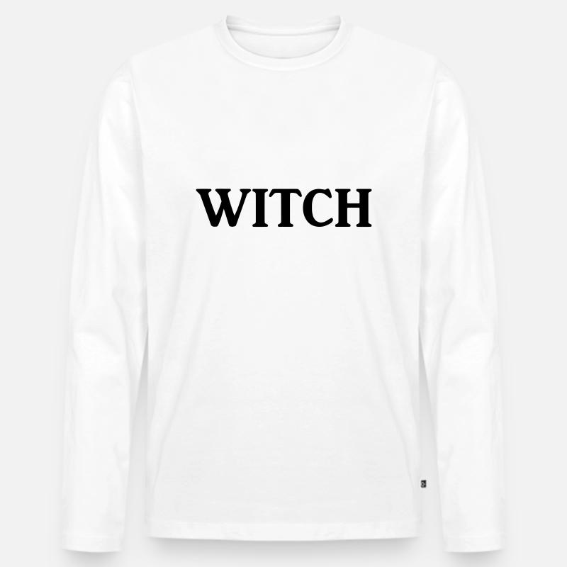 witch - Männer Premium Bio Langarmshirt - Weiß
