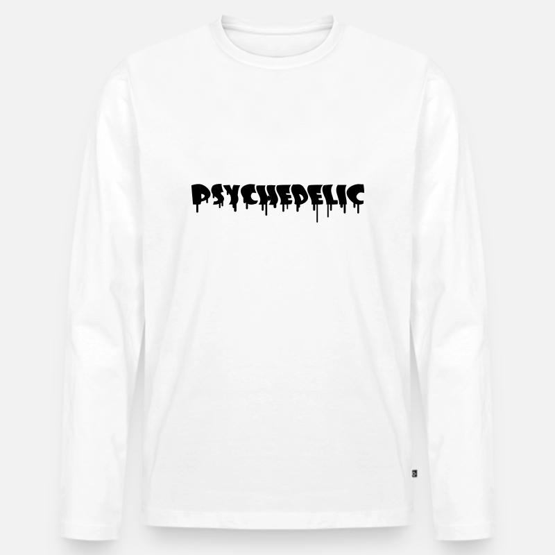Psychedelic Graffiti - Männer Premium Bio Langarmshirt - Weiß