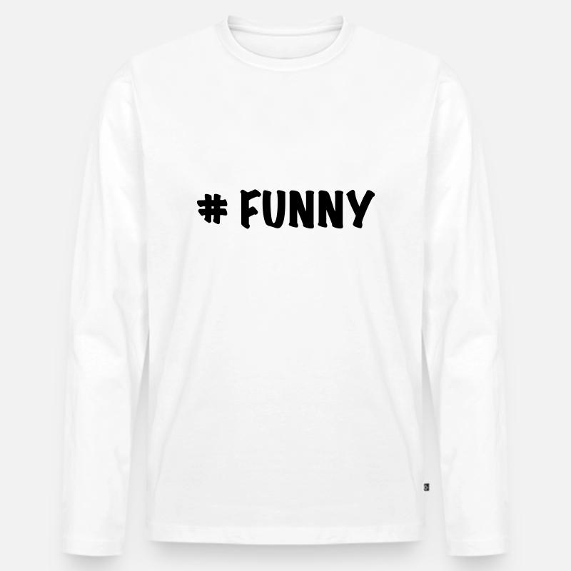 # funny - Männer Premium Bio Langarmshirt - Weiß