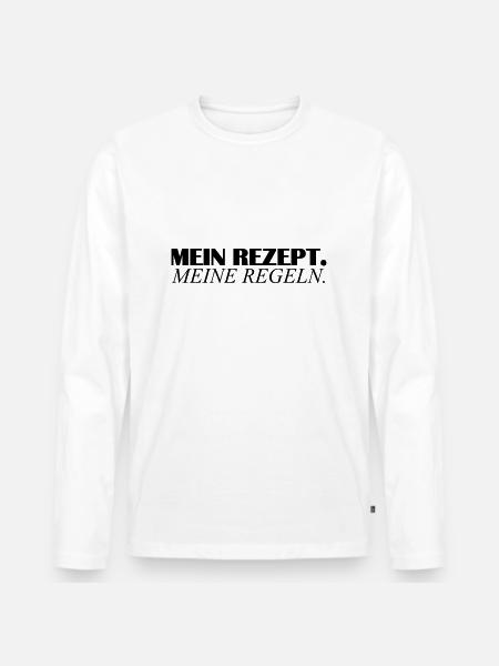 mein rezept - Männer Premium Bio Langarmshirt - Weiß