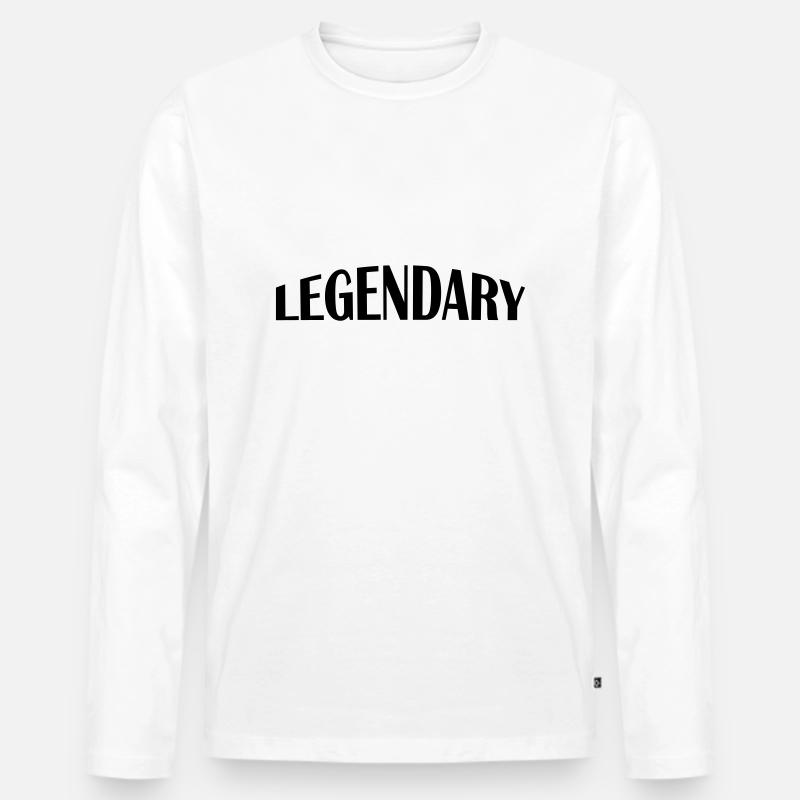 legendary - Männer Premium Bio Langarmshirt - Weiß