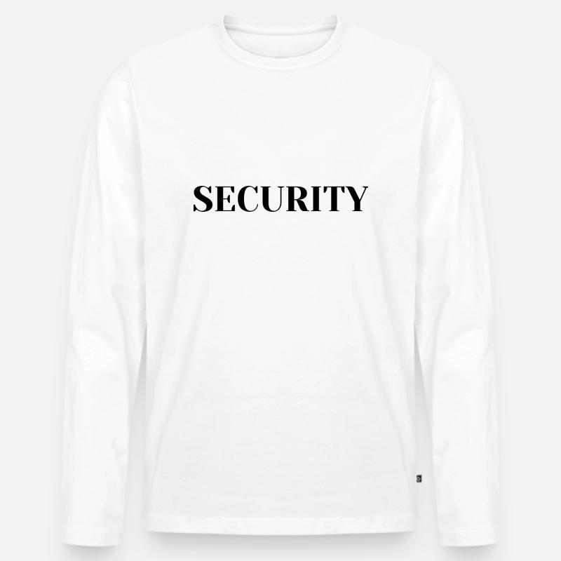security" - Männer Premium Bio Langarmshirt - Weiß
