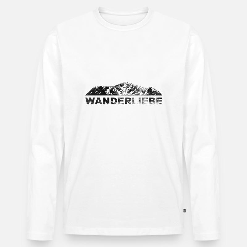 Wanderliebe - (7) - Männer Premium Bio Langarmshirt - Weiß