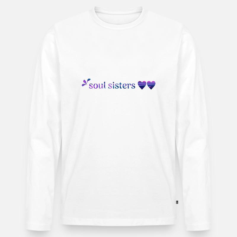 Freunde - Männer Premium Bio Langarmshirt - Weiß