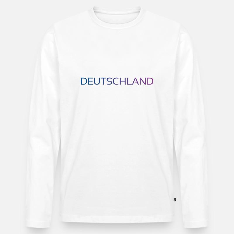 Deutschland - Männer Premium Bio Langarmshirt - Weiß