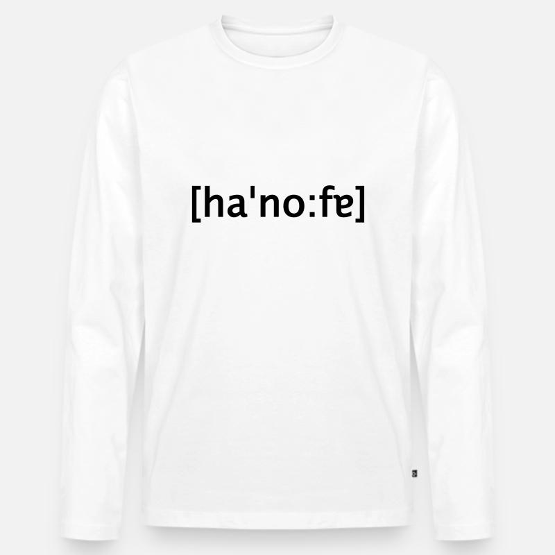 hannover lautschrift - Männer Premium Bio Langarmshirt - Weiß